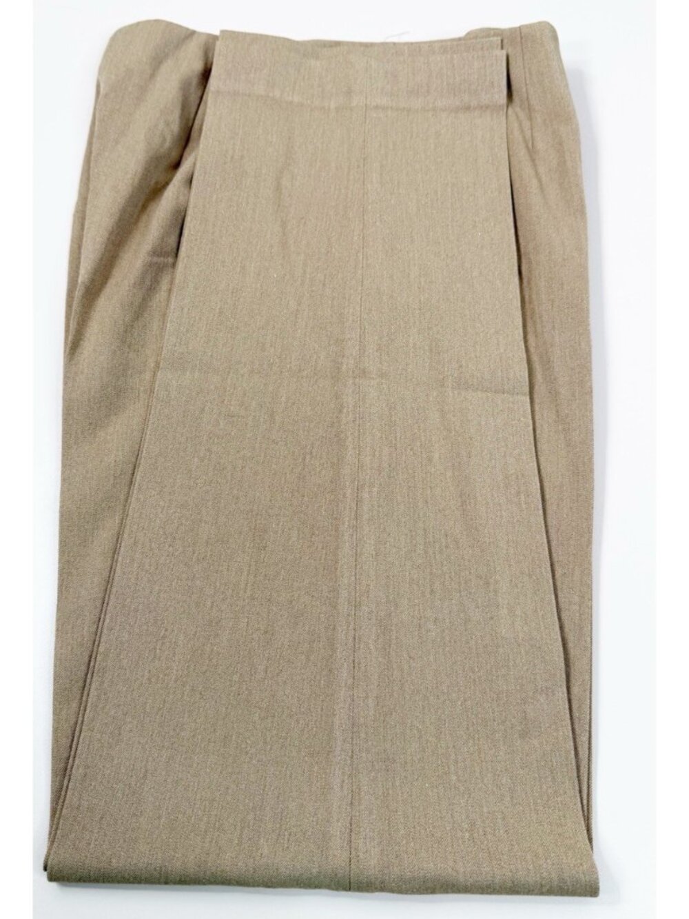 Talbots Sz 4 (Actual 28x30) Camel Tan Flat Front Dress Pants Side Zip  EUC